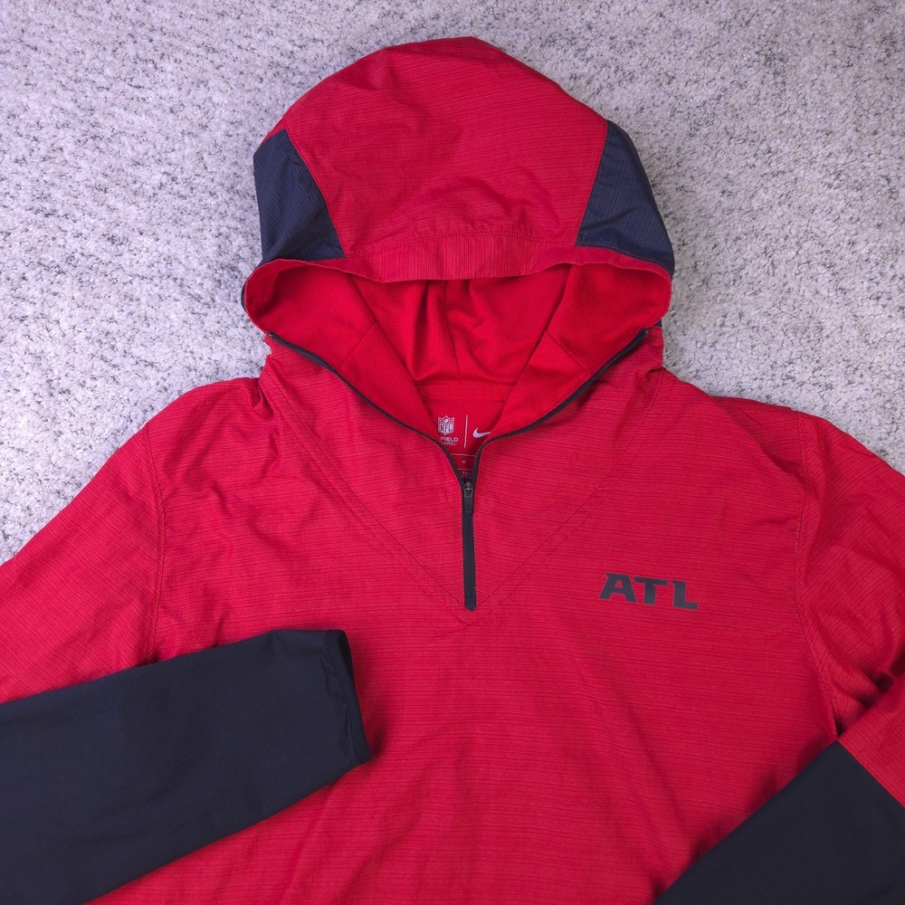 Atlanta Falcons Jacket Mens Medium Nike On Field Sideline Pullover Scuba Collar - Picture 3 of 9